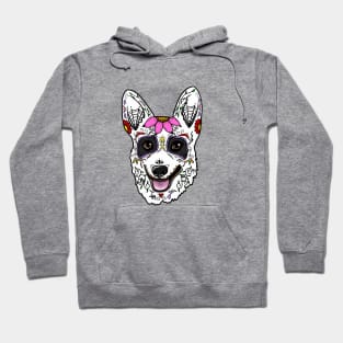 Corgi sugar skull Hoodie